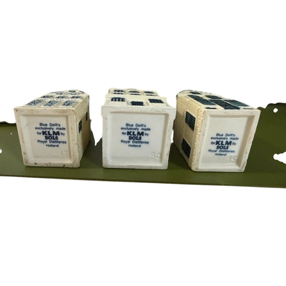 KLM Blue Delft Houses BOLS Amsterdam 2 Sealed #15, #17 1 Empty #80 - Picture 6 of 7